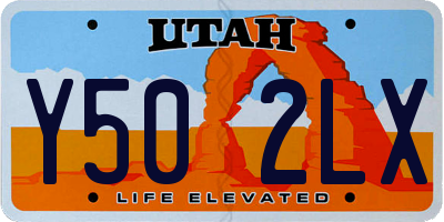 UT license plate Y502LX