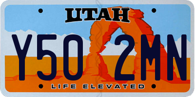 UT license plate Y502MN