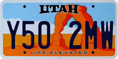UT license plate Y502MW
