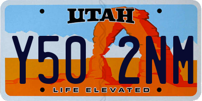 UT license plate Y502NM