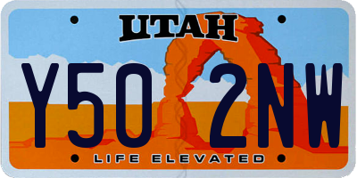UT license plate Y502NW