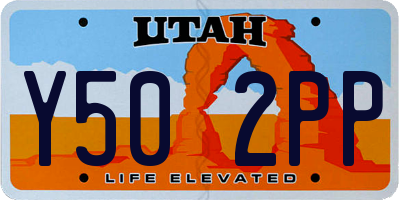 UT license plate Y502PP