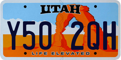 UT license plate Y502QH