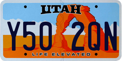 UT license plate Y502QN
