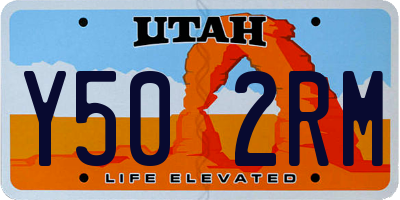 UT license plate Y502RM