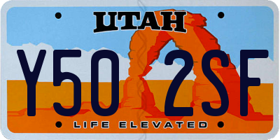 UT license plate Y502SF