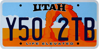 UT license plate Y502TB