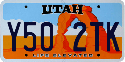 UT license plate Y502TK