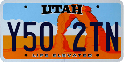 UT license plate Y502TN
