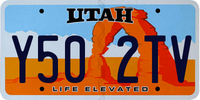 UT license plate Y502TV