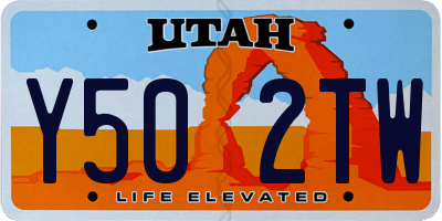 UT license plate Y502TW