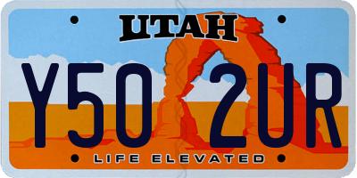 UT license plate Y502UR