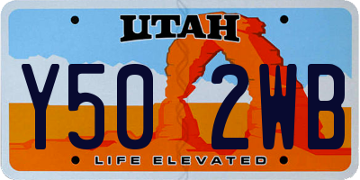UT license plate Y502WB