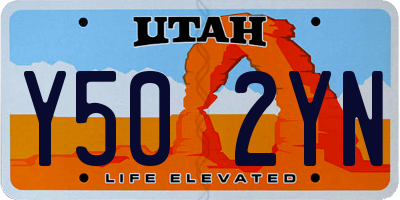 UT license plate Y502YN