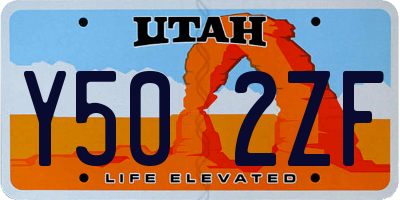UT license plate Y502ZF