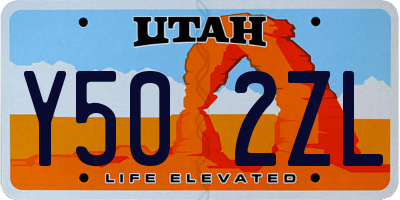 UT license plate Y502ZL