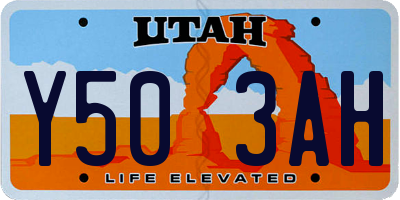 UT license plate Y503AH