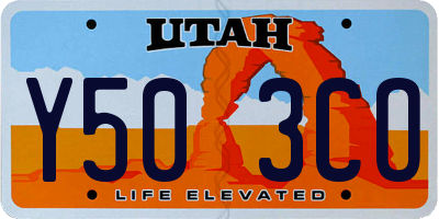UT license plate Y503CO