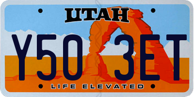 UT license plate Y503ET