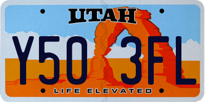 UT license plate Y503FL