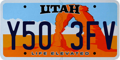 UT license plate Y503FV
