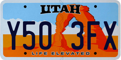 UT license plate Y503FX