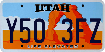 UT license plate Y503FZ