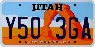 UT license plate Y503GA