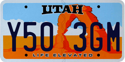 UT license plate Y503GM