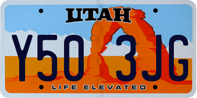 UT license plate Y503JG