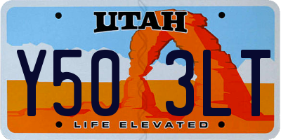 UT license plate Y503LT