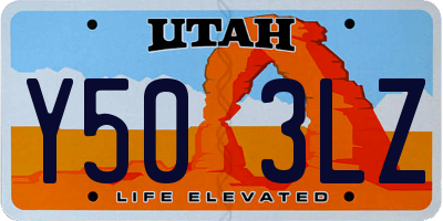 UT license plate Y503LZ