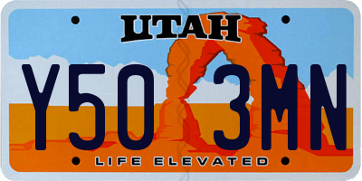 UT license plate Y503MN