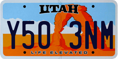 UT license plate Y503NM