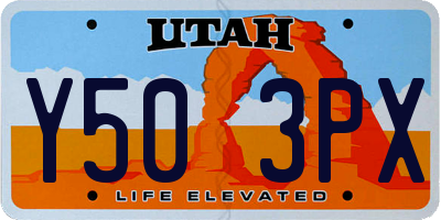 UT license plate Y503PX
