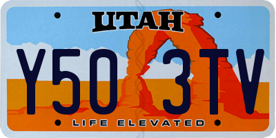 UT license plate Y503TV