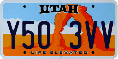 UT license plate Y503VV
