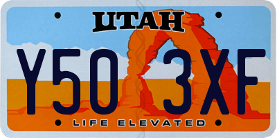 UT license plate Y503XF
