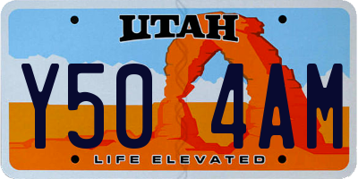 UT license plate Y504AM