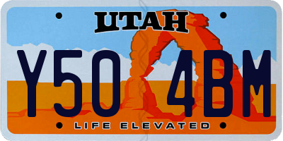 UT license plate Y504BM