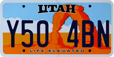 UT license plate Y504BN