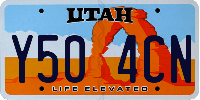 UT license plate Y504CN