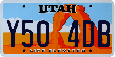 UT license plate Y504DB