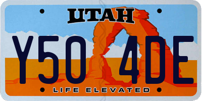UT license plate Y504DE