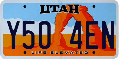 UT license plate Y504EN