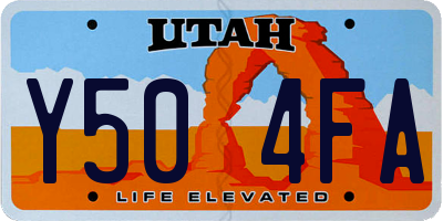 UT license plate Y504FA