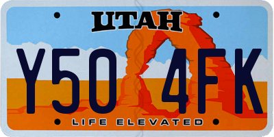 UT license plate Y504FK