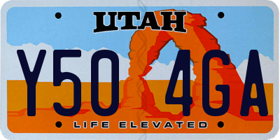 UT license plate Y504GA