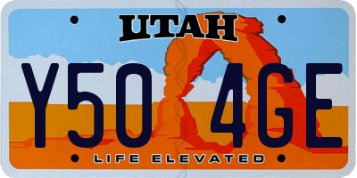 UT license plate Y504GE