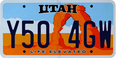 UT license plate Y504GW